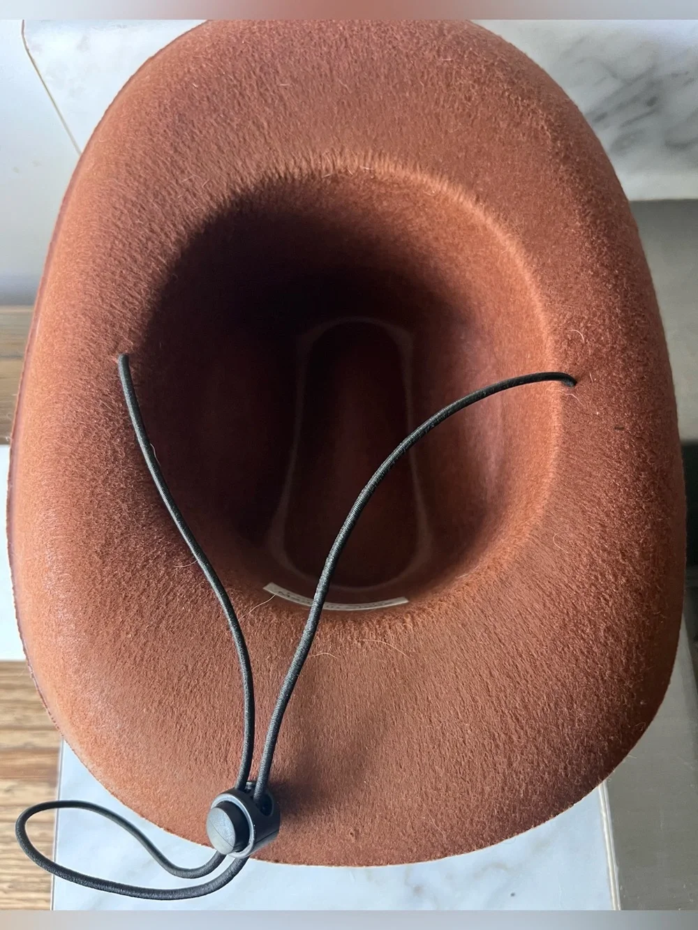Small Brown Felt Cowboy Hat for Dog, Cat, Pet Costume w Adjustable Chin Cord